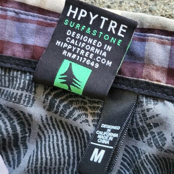 HippyTree Surf & Stone Shirt Mens M Blue Plaid Short Sleeve Button Up Outdoor - Picture 5 of 9